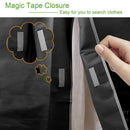 Dustproof Clothes Rack Cover Expandable Hanging Closet Cover Shoulder Dust Cover Clothes Protector for Coats Suits Dresses Black