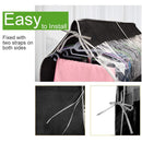 Dustproof Clothes Rack Cover Expandable Hanging Closet Cover Shoulder Dust Cover Clothes Protector for Coats Suits Dresses Black