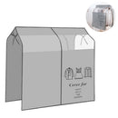 Dustproof Clothes Rack Cover Expandable Hanging Closet Cover Shoulder Dust Cover Clothes Protector for Coats Suits Dresses Grey