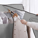 Dustproof Clothes Rack Cover Expandable Hanging Closet Cover Shoulder Dust Cover Clothes Protector for Coats Suits Dresses Grey
