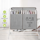 Dustproof Clothes Rack Cover Expandable Hanging Closet Cover Shoulder Dust Cover Clothes Protector for Coats Suits Dresses Grey