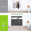 Dustproof Clothes Rack Cover Expandable Hanging Closet Cover Shoulder Dust Cover Clothes Protector for Coats Suits Dresses Grey
