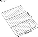 1Pack Kitchen Baking Rack,QZS Small Cooking Rack,Nonstick Wire Grill Net,Stainless Steel Roasting Grid Frame,Oven & Dishwasher Safe,for Picnic Camping Dinning and Outdoors 8"x 6 8"×6"×0.6"