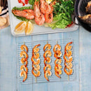 1Pack Kitchen Baking Rack,QZS Small Cooking Rack,Nonstick Wire Grill Net,Stainless Steel Roasting Grid Frame,Oven & Dishwasher Safe,for Picnic Camping Dinning and Outdoors 8"x 6 9"×7"×0.6"