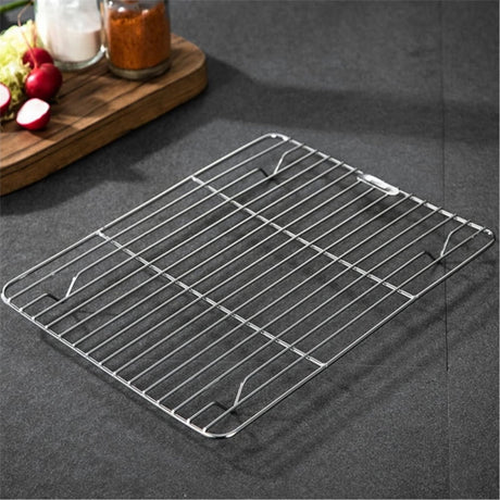 1Pack Kitchen Baking Rack,QZS Small Cooking Rack,Nonstick Wire Grill Net,Stainless Steel Roasting Grid Frame,Oven & Dishwasher Safe,for Picnic Camping Dinning and Outdoors 8