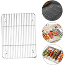 1Pack Kitchen Baking Rack,QZS Small Cooking Rack,Nonstick Wire Grill Net,Stainless Steel Roasting Grid Frame,Oven & Dishwasher Safe,for Picnic Camping Dinning and Outdoors 8"x 6 11"×9"×0.6"