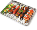 1Pack Kitchen Baking Rack,QZS Small Cooking Rack,Nonstick Wire Grill Net,Stainless Steel Roasting Grid Frame,Oven & Dishwasher Safe,for Picnic Camping Dinning and Outdoors 8"x 6 11"×9"×0.6"
