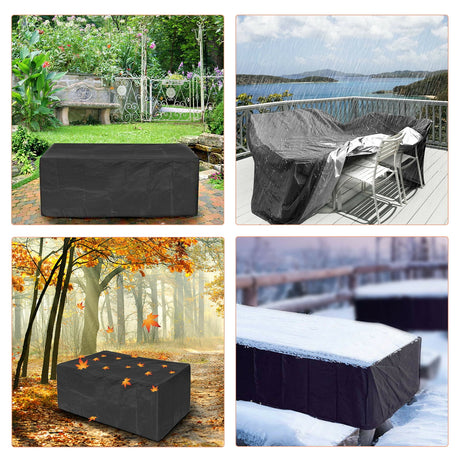 Rectangular Patio Table Cover Heavy Duty Waterproof Outdoor Furniture Set Cover 74