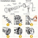Stainless Steel Manual Meat Grinder With Tabletop Clamp - Heavy Duty Sausage Maker & Vegetable Crusher, Essential Kitchen Gadget