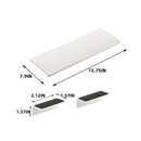 QZS Carbon Steel Countertop Board,15.75x7.9In Countertop Extension Board with Magnetic Base,1Pc No punching Window Sill Extender Plate for Office Bathroom 15.75" x 7.9"