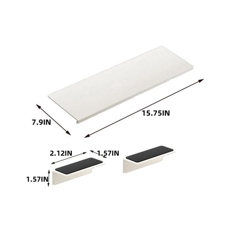 QZS Carbon Steel Countertop Board,15.75x7.9In Countertop Extension Board with Magnetic Base,1Pc No punching Window Sill Extender Plate for Office Bathroom 15.75
