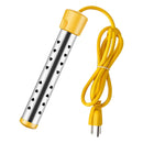 2500W Immersion Water Heater with Stainless Steel Cover,Quick Heating Immersion Heater for Indoor & Outdoor,Anti-scalding Bucket Heater Yellow