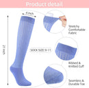 WQBLQH 10 Pairs Women's Slouch Socks Extra Long Knitted Sock Cotton Scrunchie Socks Size 9 to 11 Bright Color 1