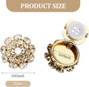Rhinestone Button Cover Tutuviw 5 Pcs Golden Crystal Cover for Women Blouses Detachable Shirt Clips Buttons Crystal Fancy Buttons for Dress Suit Jeans Clothing DIY Holiday Decoration Embellishments Gold