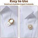 Rhinestone Button Cover Tutuviw 5 Pcs Golden Crystal Cover for Women Blouses Detachable Shirt Clips Buttons Crystal Fancy Buttons for Dress Suit Jeans Clothing DIY Holiday Decoration Embellishments Gold