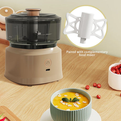 Food Processor, 350ML Electric Food Chopper with Stainless Steel Blade and USB Rechargeable, Mini Chopper, Garlic Chopper, Vegetable Masher, for Onions Meat Spices Coffee