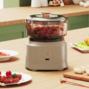 Food Processor, 350ML Electric Food Chopper with Stainless Steel Blade and USB Rechargeable, Mini Chopper, Garlic Chopper, Vegetable Masher, for Onions Meat Spices White