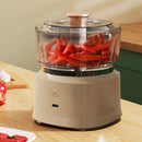 Food Processor, 350ML Electric Food Chopper with Stainless Steel Blade and USB Rechargeable, Mini Chopper, Garlic Chopper, Vegetable Masher, for Onions Meat Spices White