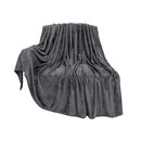 Christmas Solid Color Blanket, 59x39" Soft Warm Throw Blanket, Light-weight Plush Throw Blanket for Bed Sofa Camping Airplane Holiday Gray