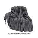 Christmas Solid Color Blanket, 59x39" Soft Warm Throw Blanket, Light-weight Plush Throw Blanket for Bed Sofa Camping Airplane Holiday Gray