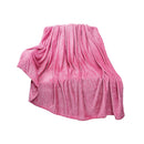 Christmas Solid Color Blanket, 59x39" Soft Warm Throw Blanket, Light-weight Plush Throw Blanket for Bed Sofa Camping Airplane Holiday Pink