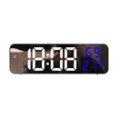 Digital Clock Large Display, Alarm Clock for Living Room Office Bedroom Decor, LED Corded Electric, Date Temp Display Wall Clock, Smart Cool Modern Desk Accessories Green