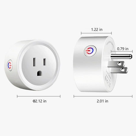 Smart Plug, WiFi Smart Plugs, Smart Outlet Timer with APP Remote Control, 2.4GHz Wi-Fi Only,Voice Control, No Hub Required, Timer and Schedule Function White