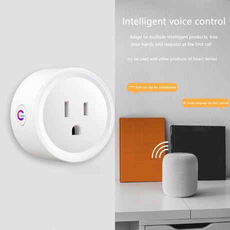 Smart Plug, WiFi Smart Plugs, Smart Outlet Timer with APP Remote Control, 2.4GHz Wi-Fi Only,Voice Control, No Hub Required, Timer and Schedule Function White