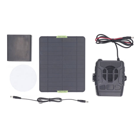 Solar Powered Heater, Winter Chicken Coop Heater, Solar Greenhouse Heater with Overheat Protection, for Drying Heating Warm Wind Gear As shown