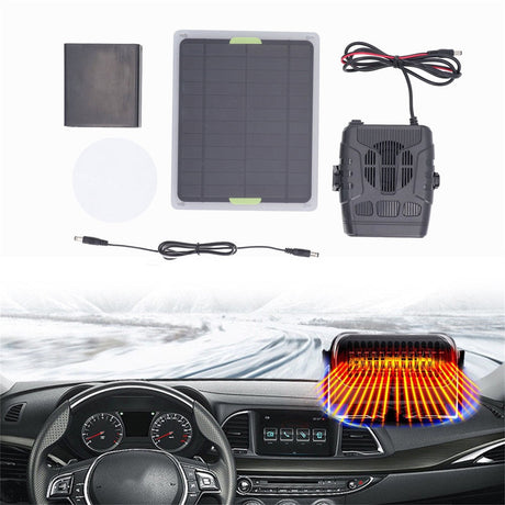 Solar Powered Heater, Winter Chicken Coop Heater, Solar Greenhouse Heater with Overheat Protection, for Drying Heating Warm Wind Gear As shown