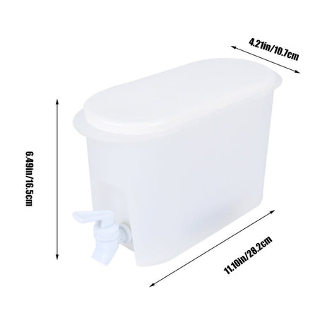 Beverage Drink Dispenser for Fridge, Plastic Beverage Dispenser with Spigot, Juice Container Sealed, Cold Hot Drink Jug for Christmas Party Supplies, Outdoor Camping Tools Clear