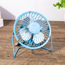Tutuviw 4 Inch USB Desk Fan,Small and Quiet,Powerful USB Powered Portable Fan,Strong Airflow,Mini Metal USB Fan,360°Rotation,Personal Cooling Fan with 2 Speed for Home Office,Black Blue
