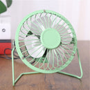 Tutuviw 4 Inch USB Desk Fan,Small and Quiet,Powerful USB Powered Portable Fan,Strong Airflow,Mini Metal USB Fan,360°Rotation,Personal Cooling Fan with 2 Speed for Home Office,Black Green