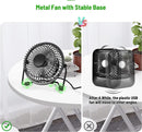 Tutuviw 4 Inch USB Desk Fan,Small and Quiet,Powerful USB Powered Portable Fan,Strong Airflow,Mini Metal USB Fan,360°Rotation,Personal Cooling Fan with 2 Speed for Home Office,Black Green