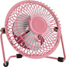 Tutuviw 4 Inch USB Desk Fan,Small and Quiet,Powerful USB Powered Portable Fan,Strong Airflow,Mini Metal USB Fan,360°Rotation,Personal Cooling Fan with 2 Speed for Home Office,Black Pink