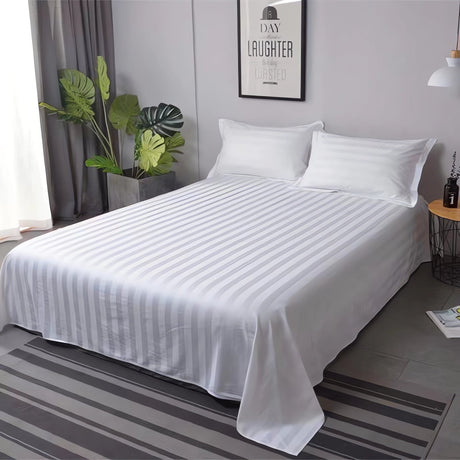 Kdkad Bed Sheets, Pure Linen Sheets, Breathable and Serviceable Line King Size Sheets, Anti-Tear Line Bed Sheets, Machine Washable, Deep Pocket 91×79 in White