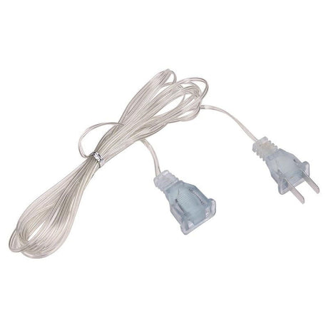 Darzheoy Clear Extension Cord, 10 Feet Male to Female Extension Cords, Clear Extension Cord Indoor Thin, 2 Prong Indoor Cord Extension White