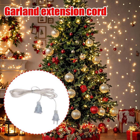Darzheoy Clear Extension Cord, 10 Feet Male to Female Extension Cords, Clear Extension Cord Indoor Thin, 2 Prong Indoor Cord Extension White