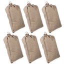 WHAMVOX 6 Pcs Vegetable Bags for Storage Small Burlap Food Jute Tote Khaki