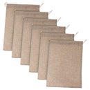 WHAMVOX 6 Pcs Vegetable Bags for Storage Small Burlap Food Jute Tote Khaki