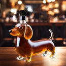 Darzheoy Wolf Whiskey Bottle, Funny Wolf Whiskey Bottle, 3D Wolf Shape Glass, Wine Decanter for Men Dad, Home Bar Dachshund Lover Decor Brown