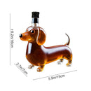 Darzheoy Wolf Whiskey Bottle, Funny Wolf Whiskey Bottle, 3D Wolf Shape Glass, Wine Decanter for Men Dad, Home Bar Dachshund Lover Decor Brown
