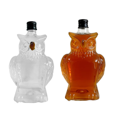 Darzheoy Wolf Whiskey Bottle, Funny Wolf Whiskey Bottle, 3D Wolf Shape Glass, Wine Decanter for Men Dad, Home Bar Dachshund Lover Decor F