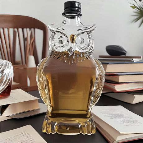Darzheoy Wolf Whiskey Bottle, Funny Wolf Whiskey Bottle, 3D Wolf Shape Glass, Wine Decanter for Men Dad, Home Bar Dachshund Lover Decor F