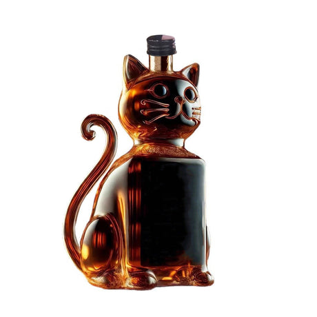 Darzheoy Wolf Whiskey Bottle, Funny Wolf Whiskey Bottle, 3D Wolf Shape Glass, Wine Decanter for Men Dad, Home Bar Dachshund Lover Decor G