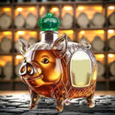 Darzheoy Wolf Whiskey Bottle, Funny Wolf Whiskey Bottle, 3D Wolf Shape Glass, Wine Decanter for Men Dad, Home Bar Dachshund Lover Decor I