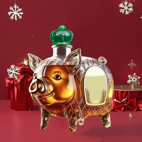 Darzheoy Wolf Whiskey Bottle, Funny Wolf Whiskey Bottle, 3D Wolf Shape Glass, Wine Decanter for Men Dad, Home Bar Dachshund Lover Decor I