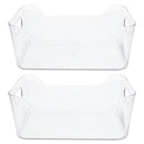 HOOWIFFY Clear Pet Fridge Organizers, Odorless and , Perfect for Vegetables and More, 2Pcs