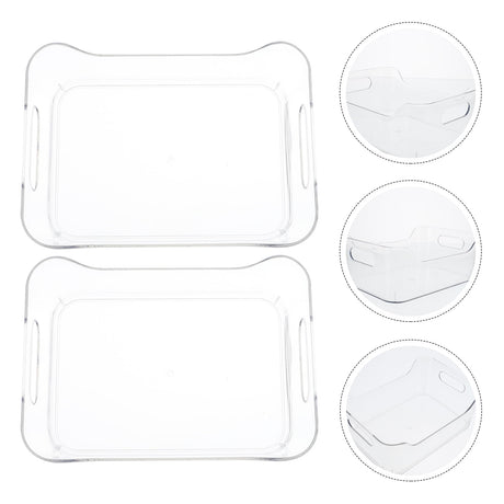 HOOWIFFY Clear Pet Fridge Organizers, Odorless and , Perfect for Vegetables and More, 2Pcs