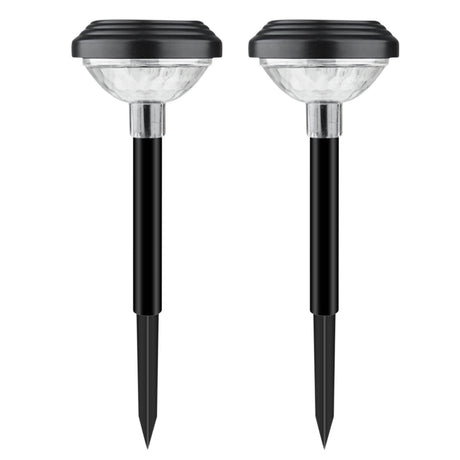 Darzheoy Solar Outdoor Lights, Solar Pathway Lights Outdoor, Solar Powered Garden Yard Lights for Walkway Sidewalk Driveway, Maintain 10 Hours of Lighting (2 Pack) 2 Pack Black